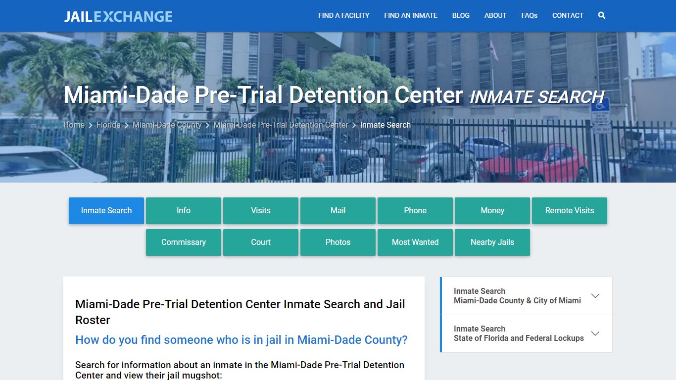 Miami-Dade Pre-Trial Detention Center Inmate Search - Jail Exchange